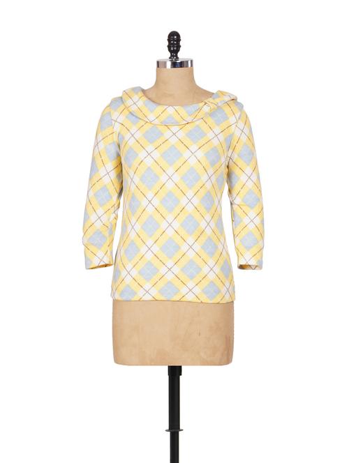 Grey and green full-sleeved tunic - 906753 - Very Small Image - 1