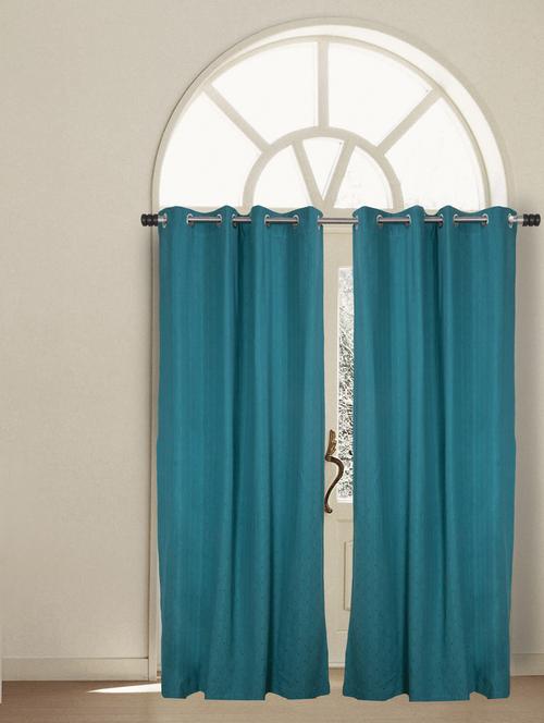 sea green cotton window curtain - 907574 - Very Small Image - 1