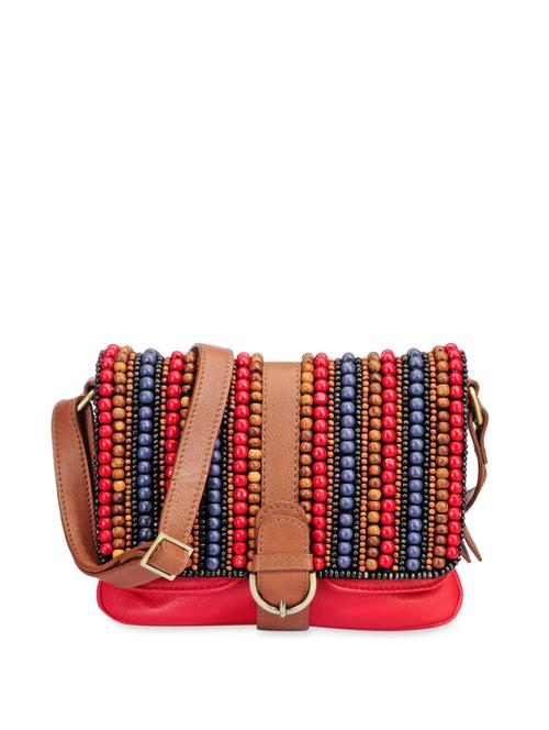 funky red beaded handbag - 910398 - Very Small Image - 1