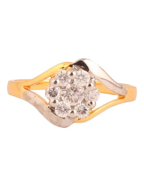 circular flower shaped diamond ring - 911018 - Very Small Image - 1