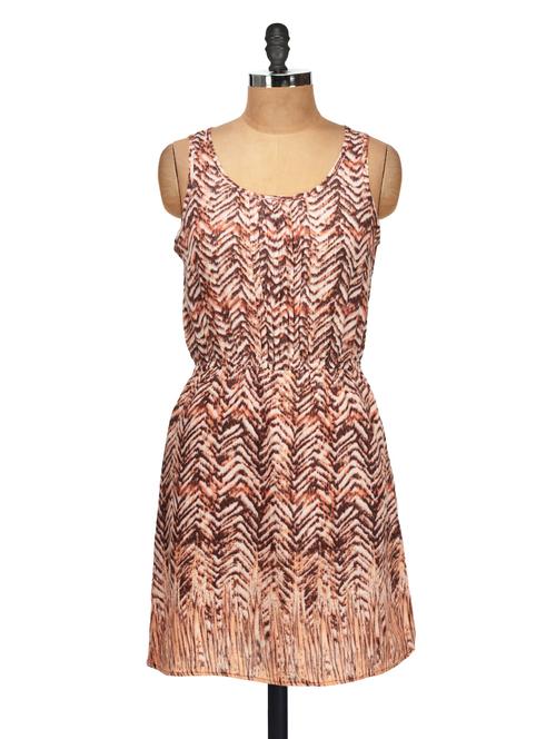 chic brown sleeveless dress - 911709 - Very Small Image - 1