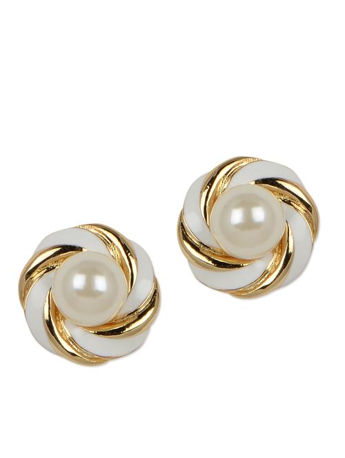 gold plated exotic pearl studs - 912096 - Very Small Image - 1