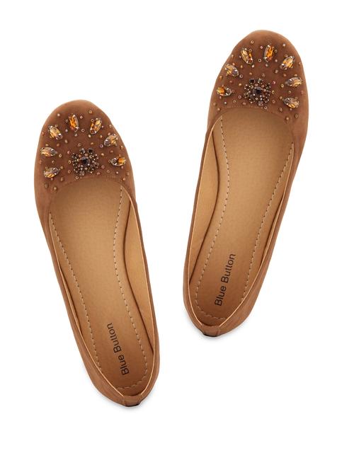 brown embellished ballerinas - 912981 - Very Small Image - 1