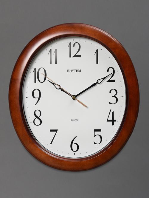 oval frame mdf analog wall clock - 915893 - Very Small Image - 1