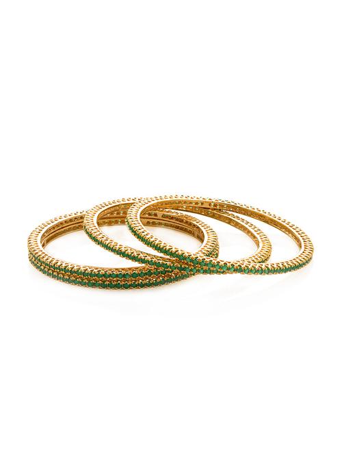 emerald studded classic bangles - 916299 - Very Small Image - 1
