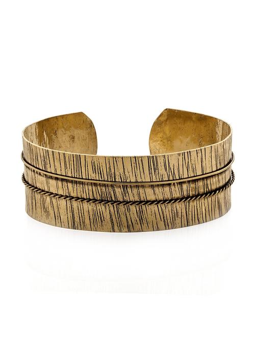 rustic golden cuff bracelet - 916402 - Very Small Image - 1