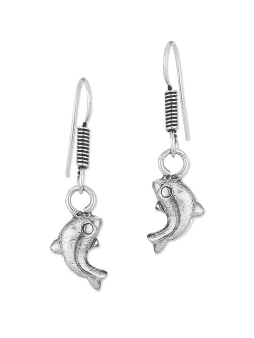 Dangler Earrings Featuring Dolphin - 916689 - Very Small Image - 1