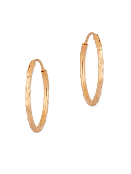 Gorgeous Golden Hoop Earring Pair - 917543 - Very Small Image - 1