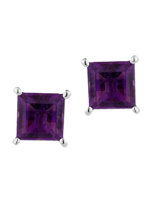 Square shaped purple earrings - 918210 - Very Small Image - 1