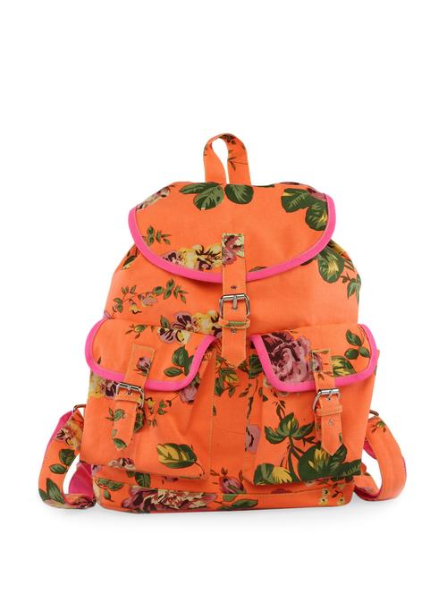 leaf print orange backpack - 920414 - Very Small Image - 1