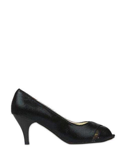 Faux overlap black peeptoe - 922153 - Very Small Image - 1