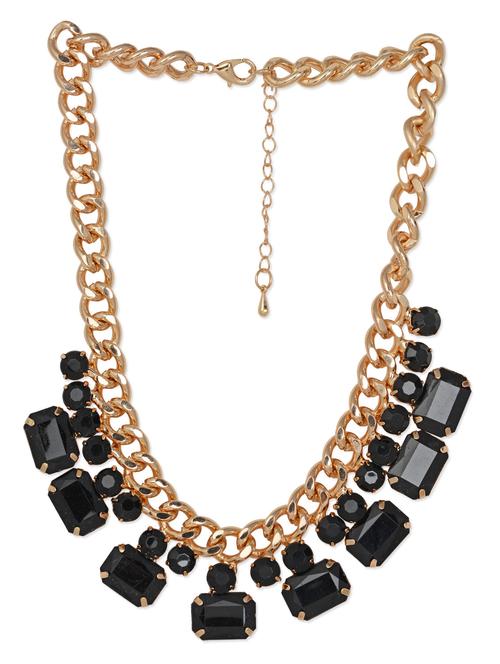 black chunky geometrical patterned necklace - 922674 - Very Small Image - 1