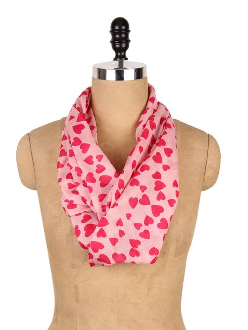 heart print pink scarf - 922968 - Very Small Image - 1