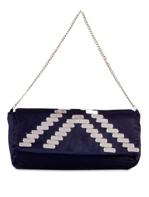 trendy blue embellished clutch - 923466 - Very Small Image - 1