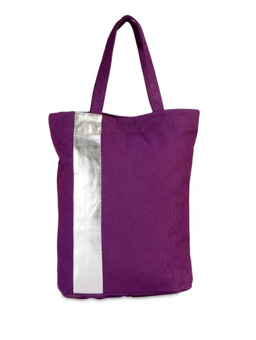 purple silver paneled canvas bag - 923493 - Very Small Image - 1
