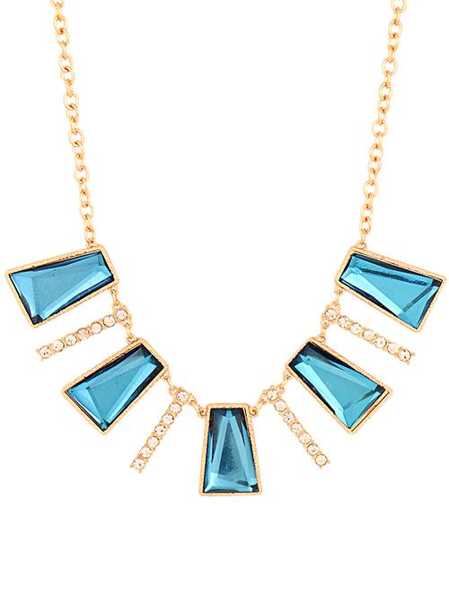 stone trapeze gold neckpiece - 923527 - Very Small Image - 1