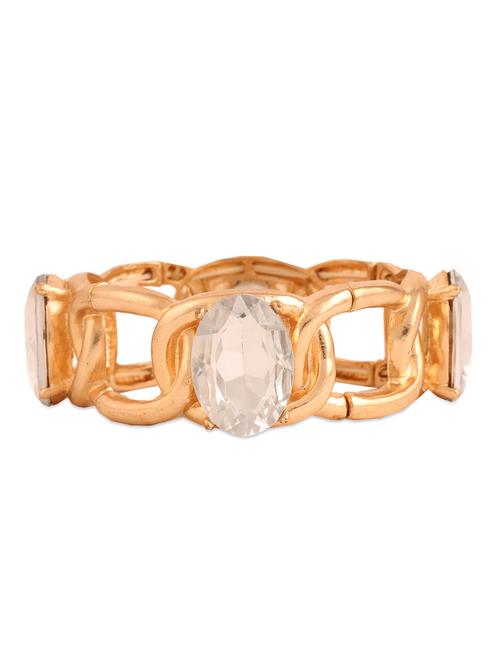 stone encrusted gold link bracelet - 923553 - Very Small Image - 1