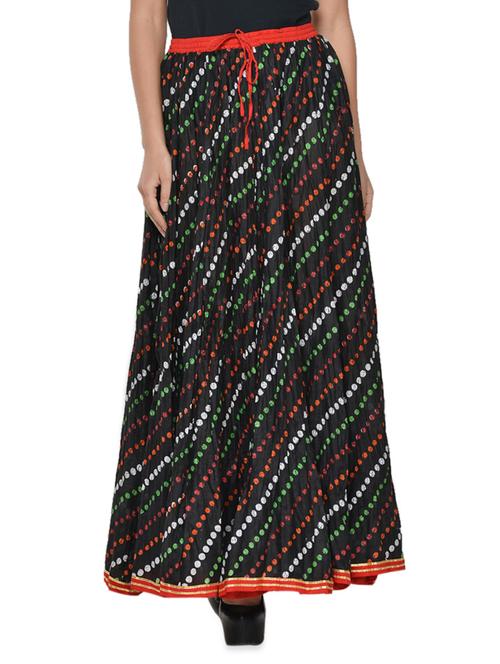 black printed long skirt - 924198 - Very Small Image - 1