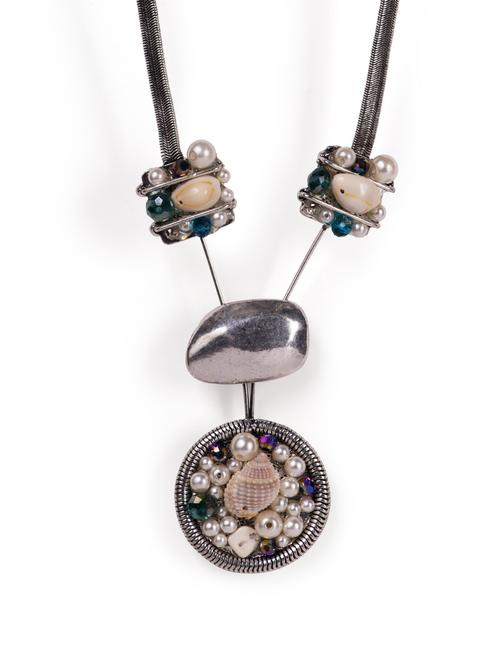 multicolored beaded necklace - 9242 - Very Small Image - 1