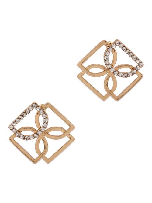 gold finished crystal studs - 925865 - Very Small Image - 1