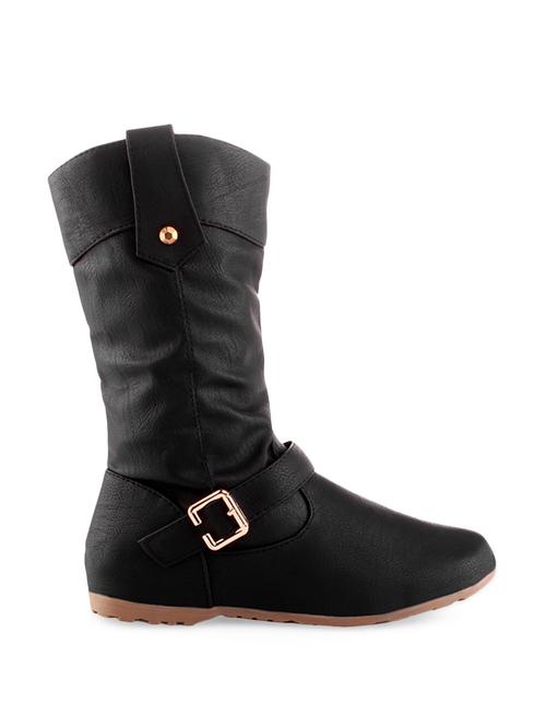 black zip-up buckled boots - 926993 - Very Small Image - 1