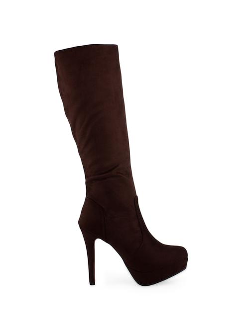 chic brown zip-up heeled boots - 927038 - Very Small Image - 1