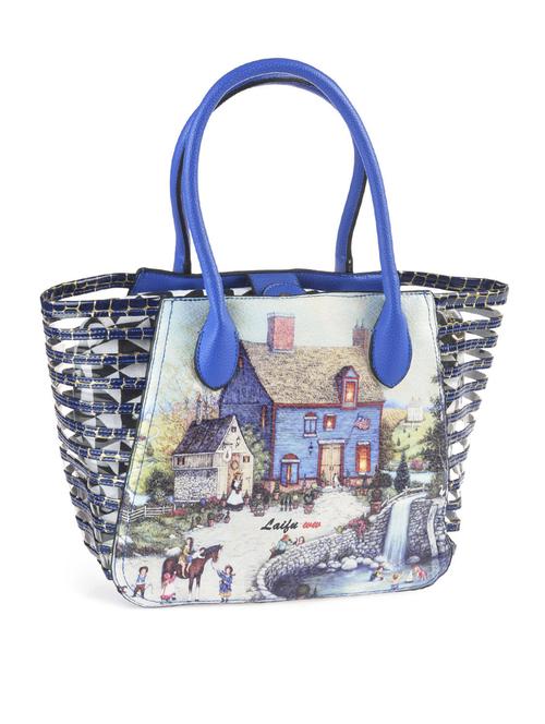 printed tote with monochrome pouch - 929424 - Very Small Image - 1