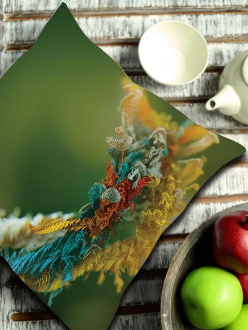 printed green cushion cover - 930022 - Very Small Image - 1