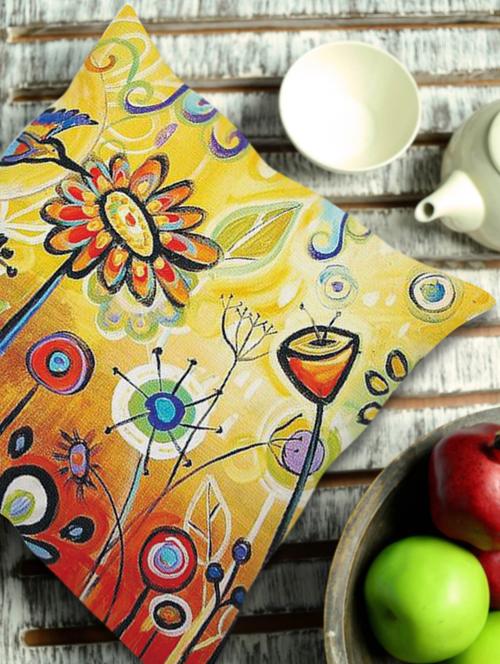 floral art cushion cover - 930114 - Very Small Image - 1