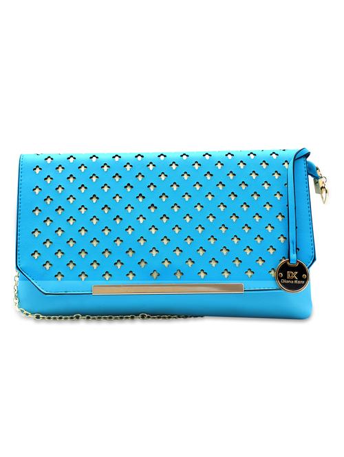 Chic lasercut aqua clutch - 930856 - Very Small Image - 1