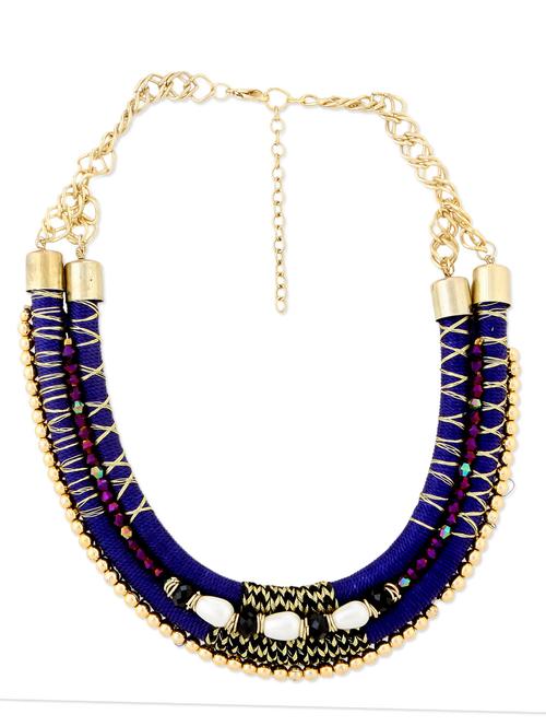 royal blue stylish necklace - 932608 - Very Small Image - 1