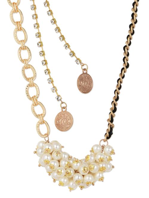 Stylish Pearl Cluster Necklace - 932958 - Very Small Image - 1