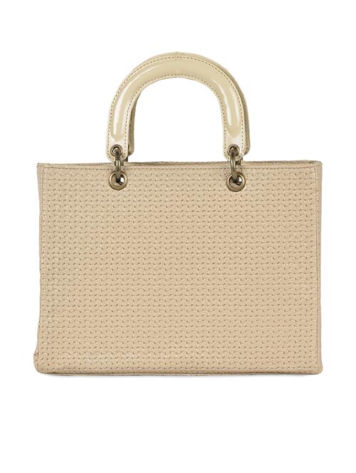 CREAM WEAVED TEXTURED HANDBAG - 936194 - Very Small Image - 1