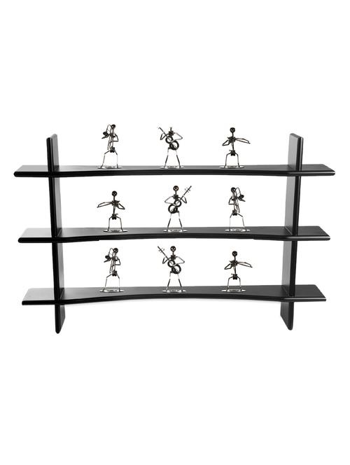 black wooden front curved tiered shelf - 936284 - Very Small Image - 1