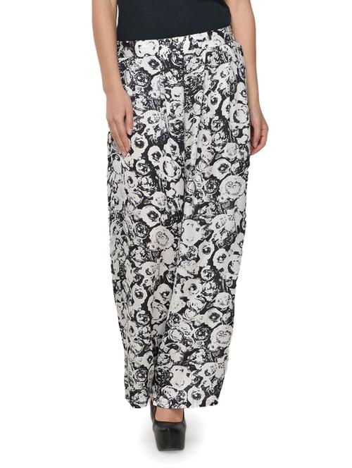monochrome printed pallazzo pants - 936733 - Very Small Image - 1