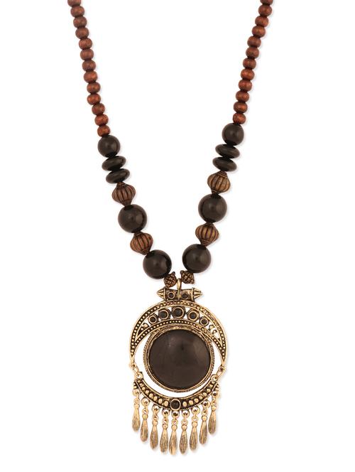 Black and brown beaded necklace - 937790 - Very Small Image - 1