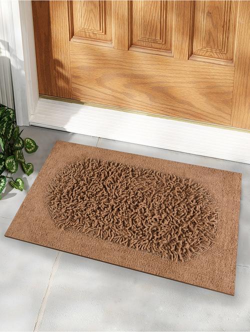 dark beige scrambled oval bath rug - 939364 - Very Small Image - 1