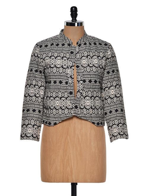 black and white printed jacket - 939573 - Very Small Image - 1