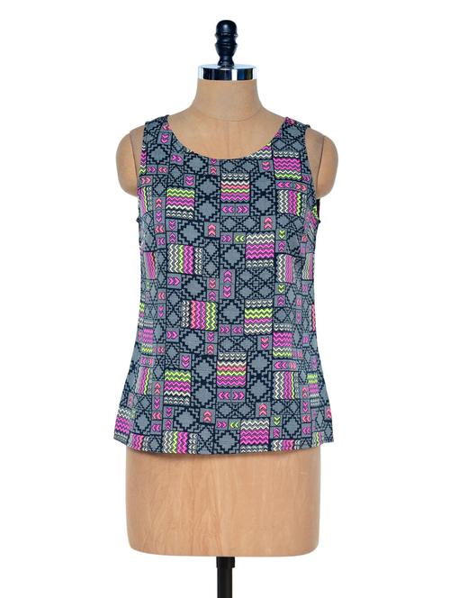black and neon aztec top - 939975 - Very Small Image - 1