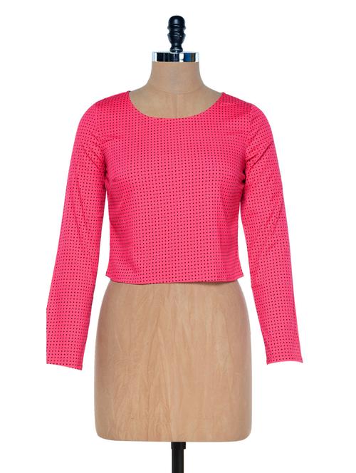 pink polka crop top - 939985 - Very Small Image - 1