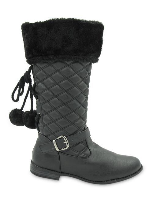 quilted pattern grey calf-length boots - 944579 - Very Small Image - 1