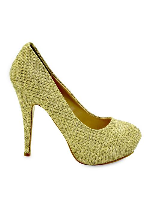 shimmery gold  leatherette  pumps - 944601 - Very Small Image - 1