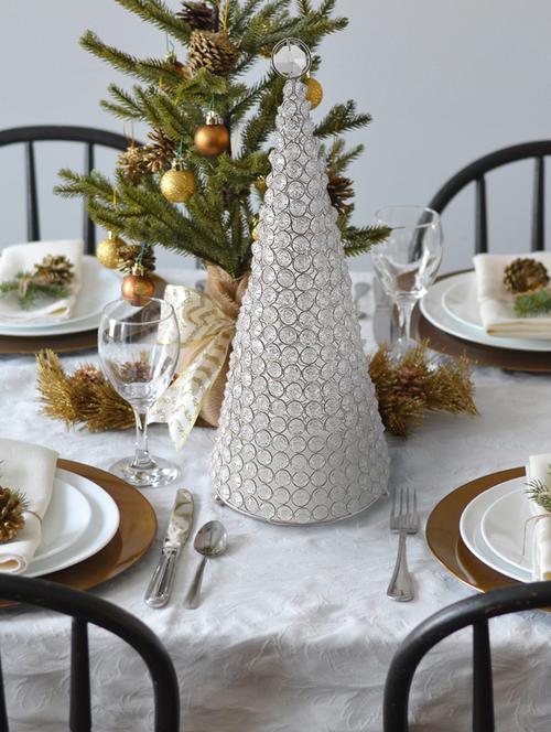 crystal embellished silver christmas tree - 945226 - Very Small Image - 1