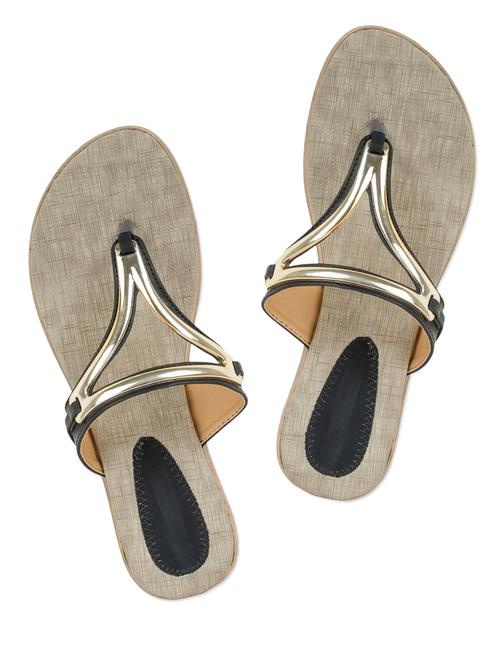 Gold trim black flats - 946500 - Very Small Image - 1