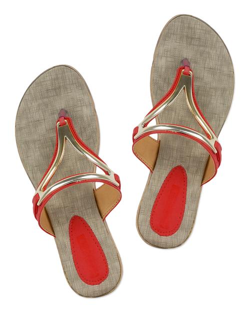 Gold trim red flats - 946502 - Very Small Image - 1