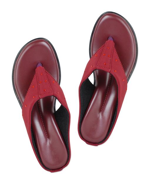Maroon sequinned sandals - 946519 - Very Small Image - 1