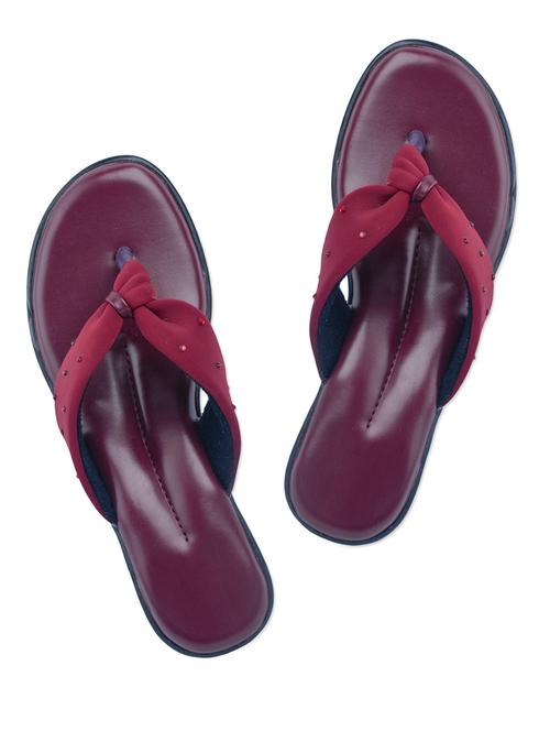 Maroon knotted sequinned sandals - 946522 - Very Small Image - 1