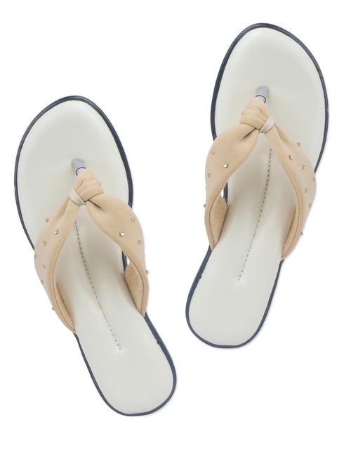 Beige knotted sequinned sandals - 946523 - Very Small Image - 1