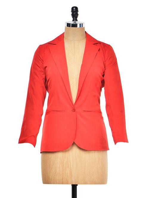 Red Solid Blazer - 950254 - Very Small Image - 1
