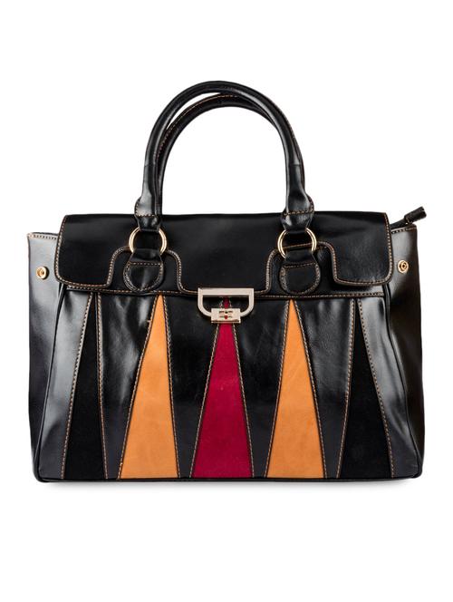 leatherette color block handbag - 951011 - Very Small Image - 1
